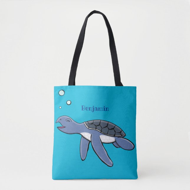 Tote Bag Illustration de la petite tortue de mer (Devant)