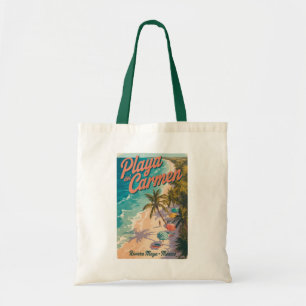 Tote Bag Illustration de la plage de Playa del Carmen Art d