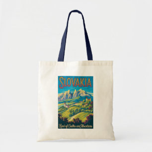 Tote Bag Illustration de la skyline de la Slovaquie Art de