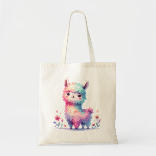 Tote Bag Illustration de lama mignon Art animal pastel ador