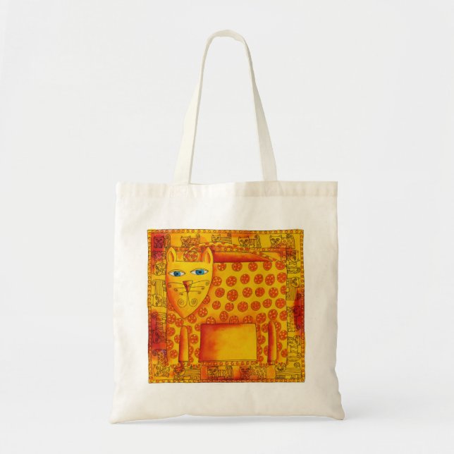 Tote Bag Illustration de l'aquarelle léopard (Devant)