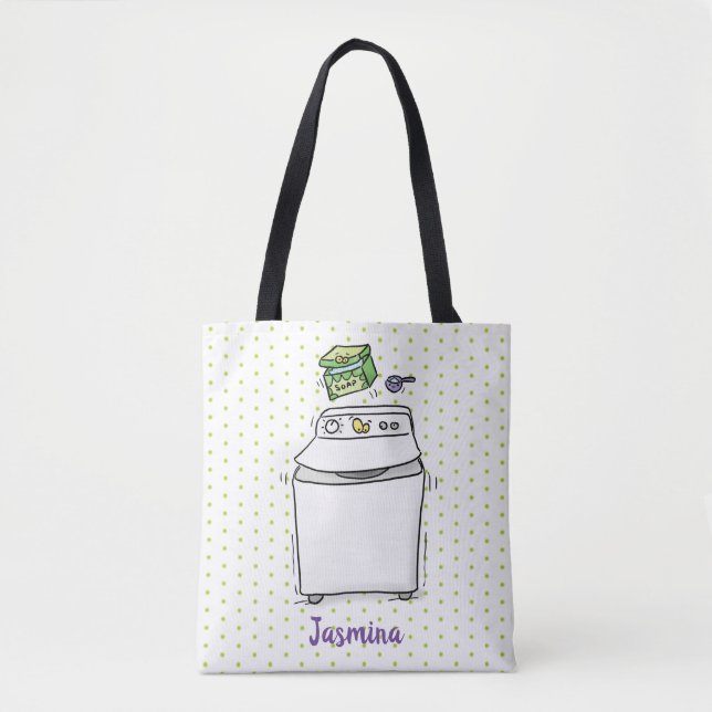 Tote Bag Illustration de lave-linge mignonne (Devant)