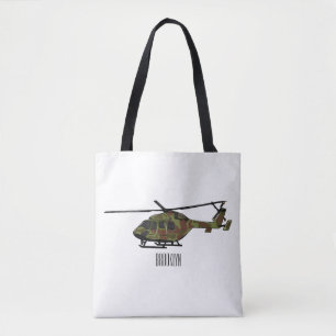 Tote Bag Illustration de l'hélicoptère de l'armée