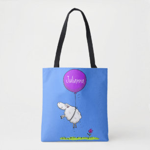 Tote Bag Illustration de l'humour en ballons de mouton mign