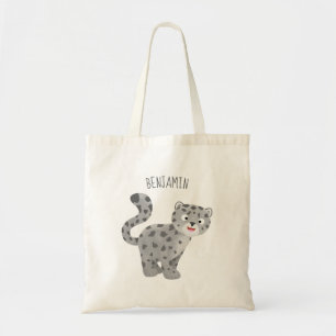 Tote Bag Illustration de mignon léopard des neiges