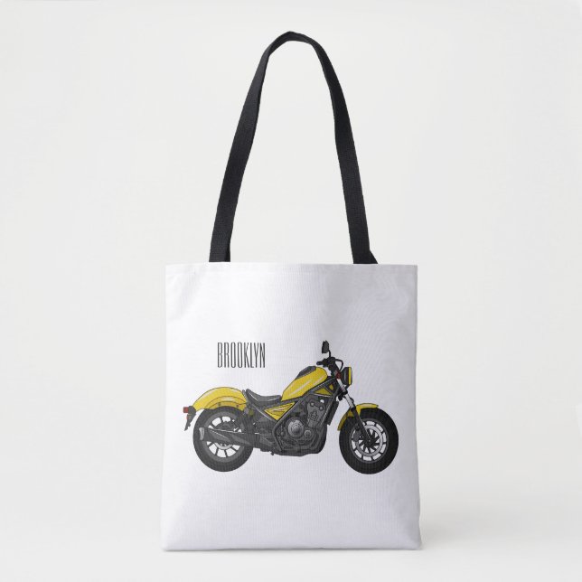 Tote Bag Illustration de moto Cruiser (Devant)