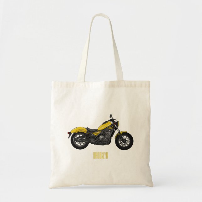Tote Bag Illustration de moto Cruiser (Devant)