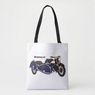 Tote Bag Illustration de moto pourpre Sidecar
