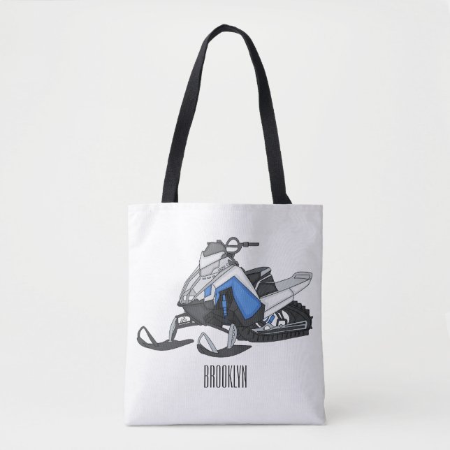 Tote Bag Illustration de motoneige (Devant)