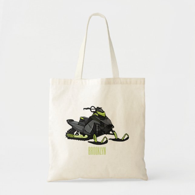 Tote Bag Illustration de motoneige (Devant)