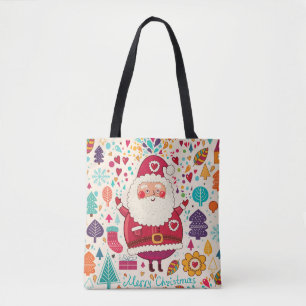 Tote Bag Illustration de Noël du Père Noël