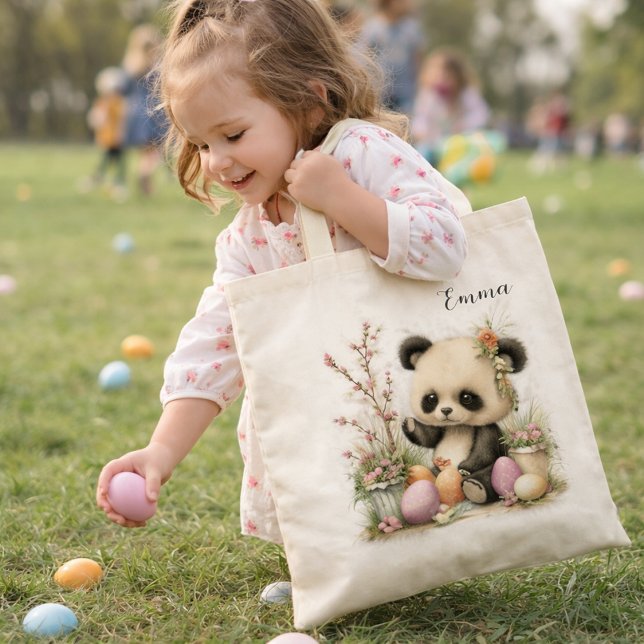 Tote Bag Illustration de Panda de Pâques mignon (Créateur téléchargé)