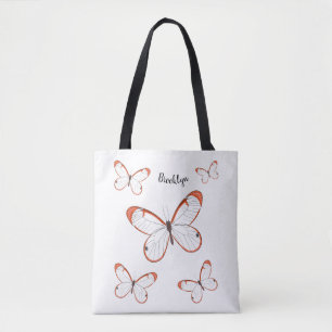 Tote Bag Illustration de papillon en verre