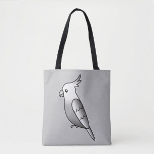 Tote Bag Illustration de perroquet cartoon à face blanche m