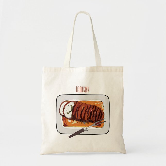 Tote Bag Illustration de poitrine de dinde rôtie (Devant)