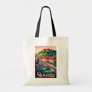 Tote Bag Illustration de pont à Ljubljana en Slovénie Art d