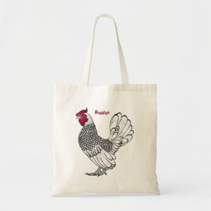 Tote Bag Illustration de poulet Sebright
