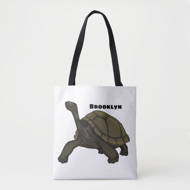 Tote Bag Illustration de tortue terrestre des Galapagos (Devant)