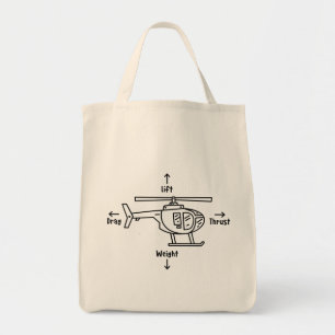 Tote Bag Illustration de vol de quatre forces d'hélicoptère