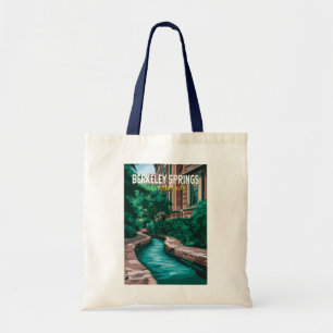 Tote Bag Illustration de voyage à Berkeley Springs Virginie