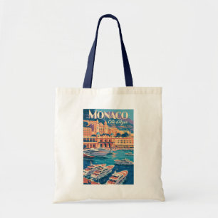 Tote Bag Illustration de voyage d'art vintage de Monaco Cot
