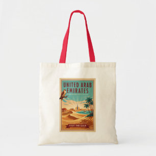 Tote Bag Illustration de voyage de faucon de désert de Duba