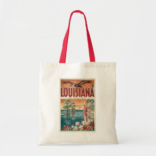 Tote Bag Illustration de voyage de l'État du Pélican de Lou