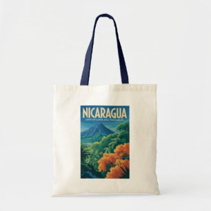 Tote Bag Illustration de voyage du volcan du Nicaragua Art