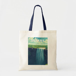 Tote Bag Illustration de voyage en Guyane Art vintage