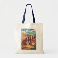 Illustration de voyage en Jordanie vintage