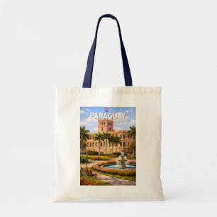 Tote Bag Illustration de voyage vintage sur le Paraguay