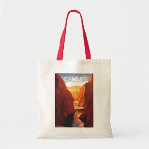 Tote Bag Illustration de voyage vintage sur le Tchad