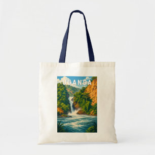 Tote Bag Illustration de voyage vintage sur l'Ouganda