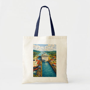 Tote Bag Illustration de voyage vintage sur Panama