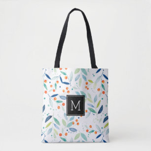 Tote Bag Illustration des aquarelles modernes Motif botaniq