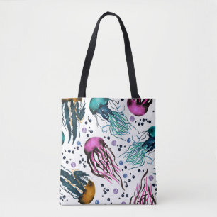 Tote Bag Illustration dessinée à la main. Motif sans coutur
