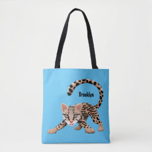 Tote Bag Illustration d'ocelot mignon