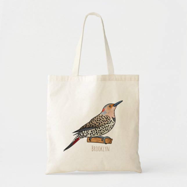 Tote Bag Illustration d'oiseau de scintillement du Nord  (Devant)