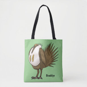 Tote Bag Illustration d'oiseau de tétras des armoises