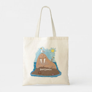 Tote Bag Illustration drôle de morse joyeux