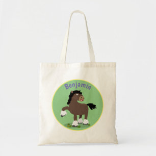 Tote Bag Illustration du cheval de Cute Clydesdale