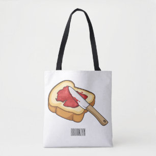 Tote Bag Illustration du pain et de la confiture