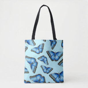 Tote Bag Illustration du papillon bleu Morpho