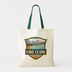 Tote Bag Illustration du parc national du lac Clark Art voy
