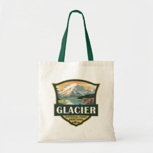 Tote Bag Illustration du parc national Glacier Voyage Vinta