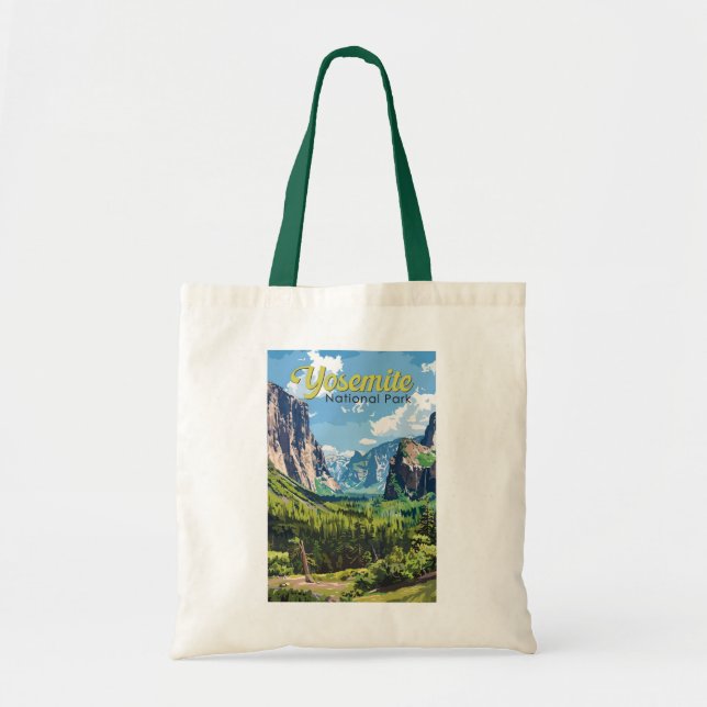 Tote Bag Illustration du parc national Yosemite Art de voya (Devant)