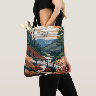 Tote Bag Illustration du Vintage voyage de Hot Springs Arka