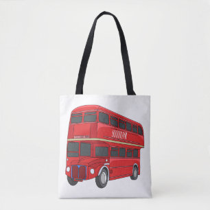 Tote Bag Illustration d'un bus à deux étages