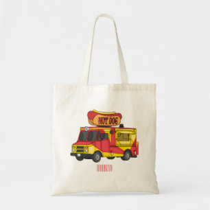 Tote Bag Illustration d'un camion de nourriture pour chien