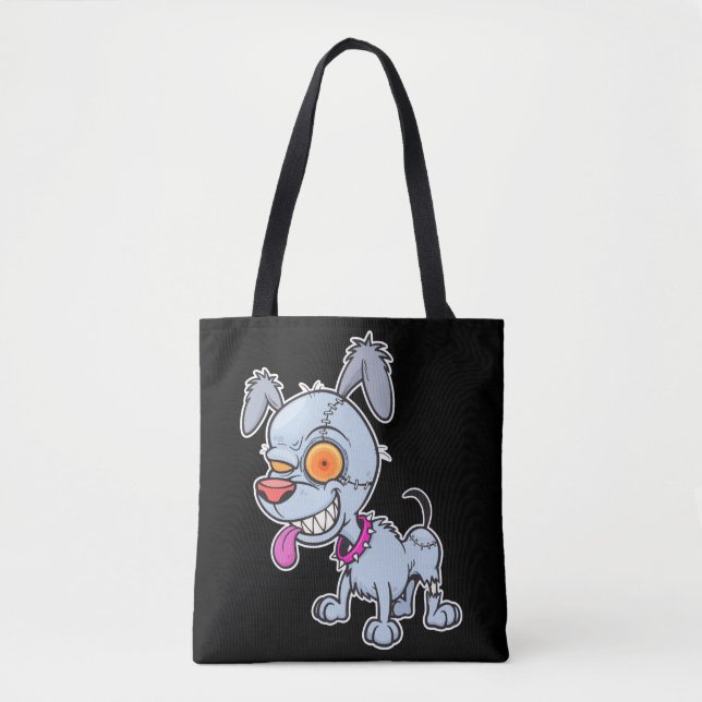 Tote Bag Illustration d'un chien zombie mignon (Devant)